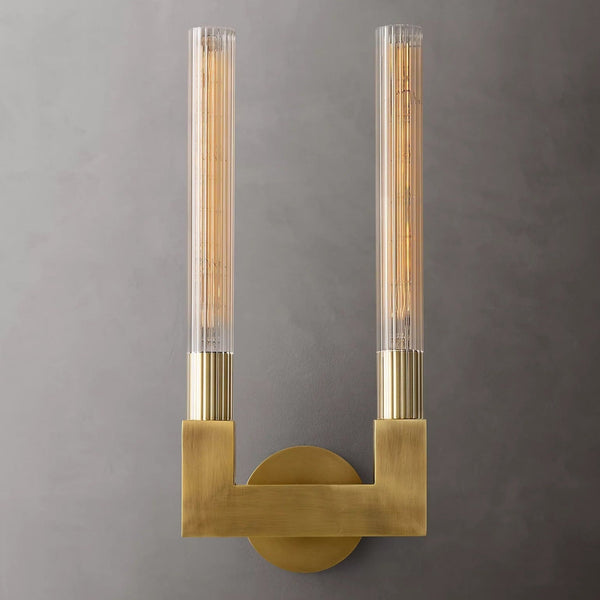 Vertical Linear Candlestick Double Lights Wall Sconce