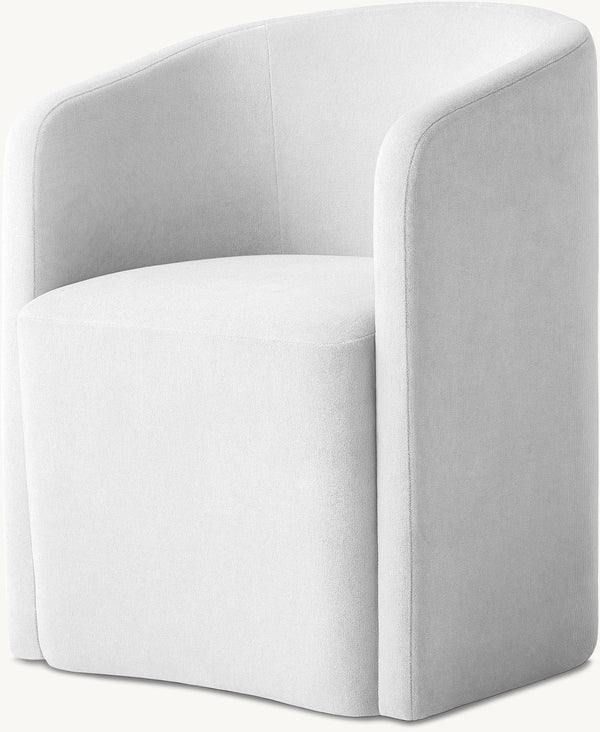 Aurelie Barrelback Fabric Dining Armchair