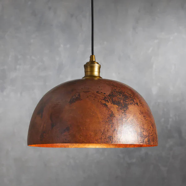 Recycled Metal Dome Pendant