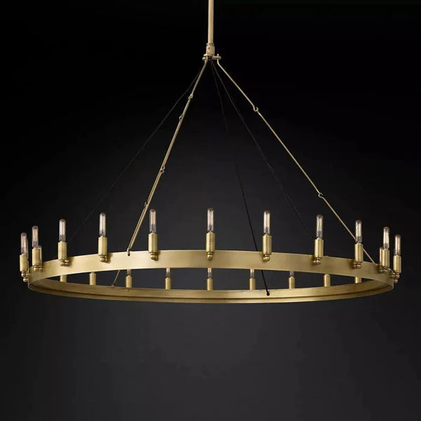 Caminy Vintage Filament Round Chandelier 50"