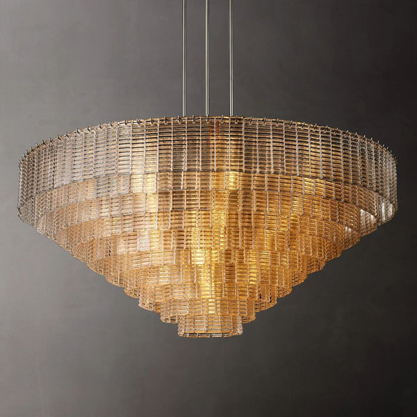 Siren Glass Round Chandelier 65"