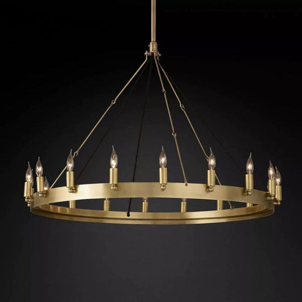 Caminy Vintage Candelabra Round Chandelier 26" 38" 50" 63" 73"