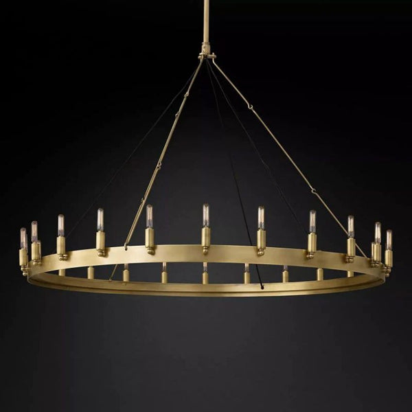 Caminy Vintage Filament Round Chandelier